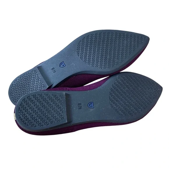 ROTHY’s “The Point II” Maroon & Gold Woven Flats - Picture 12 of 14